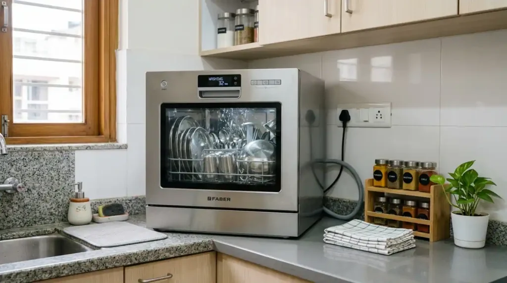 Tabletop Dishwasher India compact dishwasher for small kitchens and apartments