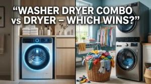 Washer dryer combo vs standalone dryer comparison in a modern laundry room